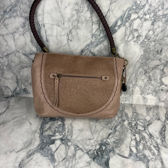 THE SAK Purse Handbag Tassel Detachable braided leather strap with Gold … - Picture 2 of 9